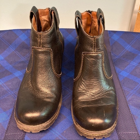BOC BORN of CONCEPT Sz 6.5 Leather Western Style Stacked Heel Booties - Picture 8 of 12